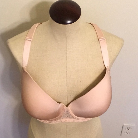 Paramour by Felina Carolina BLUSH PINK Seamless Plunge Racerback Bra Size 38DDD - Picture 5 of 9